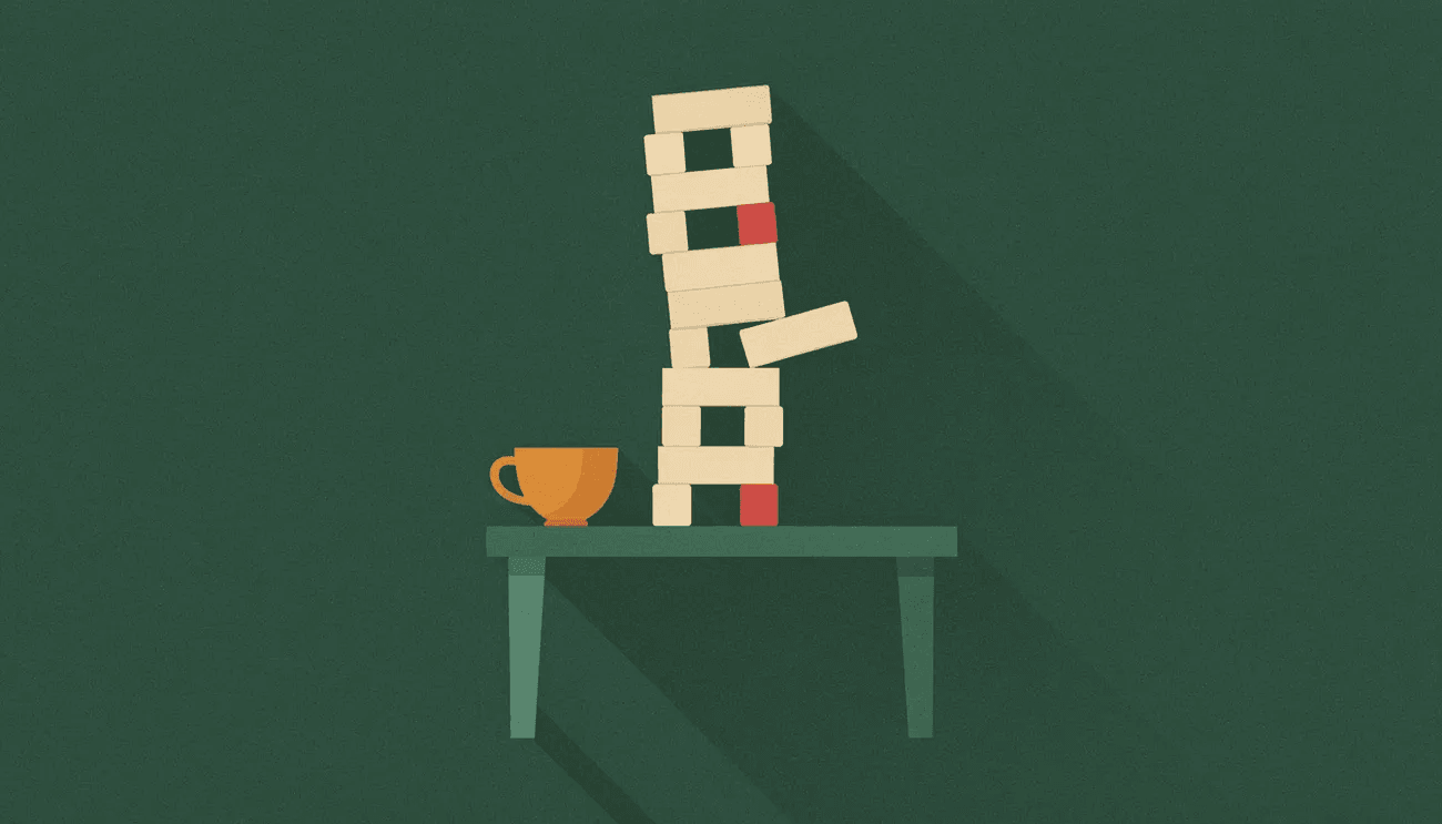 Drunk Jenga illustration